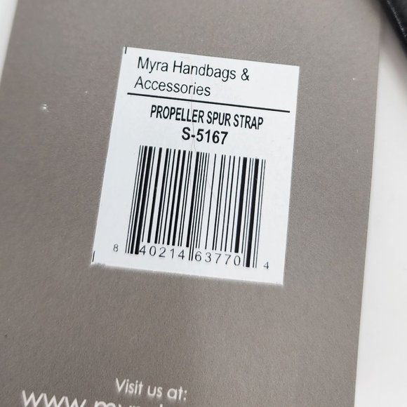 MYRA BAG Propeller Sunflower Floral Hand Tooled Western Spur Straps NWT - Picture 6 of 6